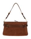PINKO Belt Bag Classic Suede Brown - Lion - Antique Gold