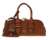 PINKO Bowling Bag Horizontal Suede + Brown - Lion - Antique Gold
