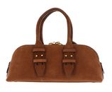 PINKO Bowling Bag Horizontal Suede + Brown - Lion - Antique Gold