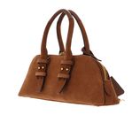 PINKO Bowling Bag Horizontal Suede + Brown - Lion - Antique Gold