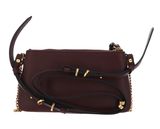 PINKO Double Mini Vitello Morbido Burgundy Wine - Antique Gold