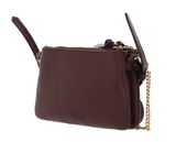 PINKO Double Mini Vitello Morbido Burgundy Wine - Antique Gold