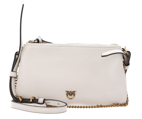 PINKO Double Mini Vitello Morbido White + White + Antique Gold