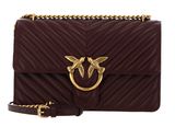 PINKO Love One Classic DC Sheep Nappa Chevron M Burgundy Wine - Antique Gold