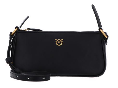 PINKO Half Moon Horizontal Mini Vite Black + Antique Gold
