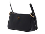 PINKO Half Moon Horizontal Mini Vite Black + Antique Gold