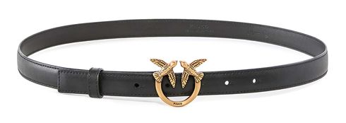 PINKO Love Berry H2 Belt W100 Black - Antique Gold