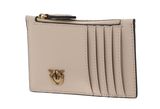 PINKO Airone Cardholder Beige - Smoke Grey - Antique Gold