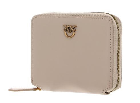 PINKO Taylor Zip Around Wallet Beige - Smoke Grey - Antique Gold PINKO Taylor Zip Around Wallet Beige - Smoke Grey - Antique Gold