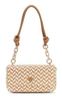 GUESS Tessi Flap Shoulder Bag Cognac Multi