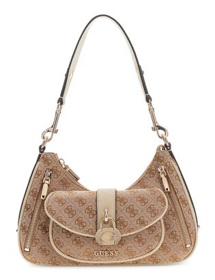 GUESS Jessa Shoulder Bag Latte Logo