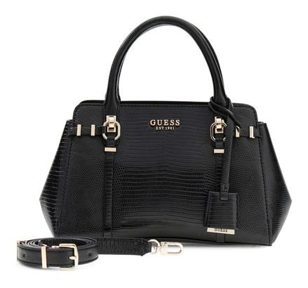 GUESS Leona Multi Compartment Satchel S Black