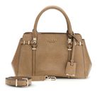 GUESS Leona Multi Compartment Satchel S Beige
