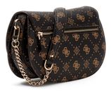 GUESS Carrie Logo Flap Shoulder Bag Espresso Logo GUESS Carrie Logo Flap Shoulder Bag Espresso Logo