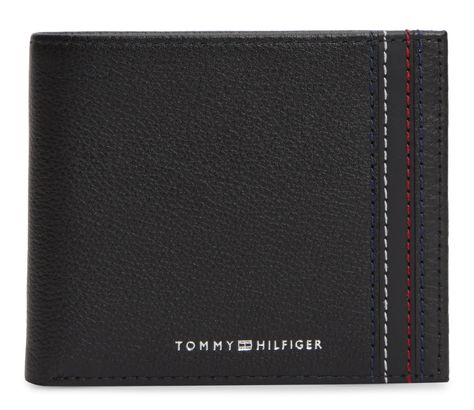 TOMMY HILFIGER TH Central CC Flap and Coin Wallet Black TOMMY HILFIGER TH Central CC Flap and Coin Wallet Black