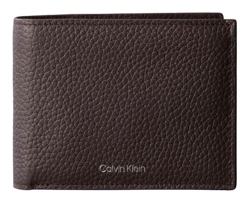Calvin Klein Foil Emboss Trifold W / Card Wallet CK Dark Brown