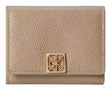 Calvin Klein CK ACC Emblem HW Pebble Trifold with Zip Pocket Desert Taupe