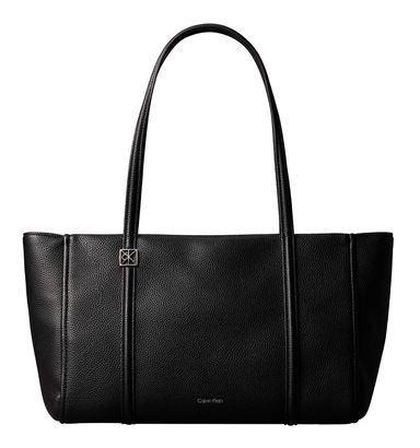 Calvin Klein Emblem HW Pebble Tote Black