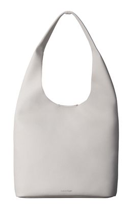 Calvin Klein Slouchy Pebble Shoulder Bag M White Alyssum