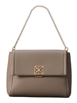 Calvin Klein Emblem HW Pebble Crossbody Bag Desert Taupe