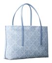 Calvin Klein Emblem AOP Denim Tote Bag Denim JQD Light Wash