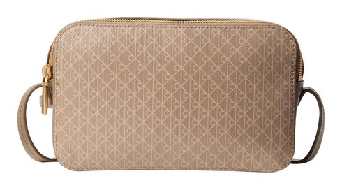Calvin Klein Coated Emblem Camera Bag Desert Taupe Aop