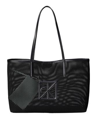 Calvin Klein Emblem Mesh Tote Bag Black