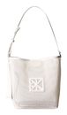 Calvin Klein Emblem Mesh Bucket Bag White Alyssum