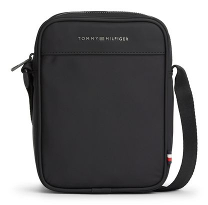 TOMMY HILFIGER TH Repreve Mini Reporter Bag Black TOMMY HILFIGER TH Repreve Mini Reporter Bag Black