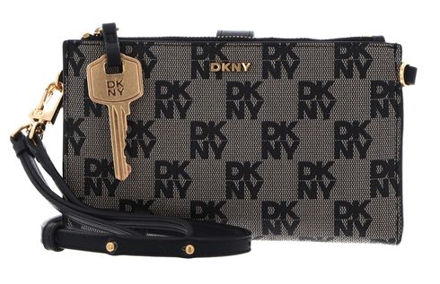 DKNY Alanna Crossbody Wallet BK Logo - BK