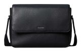 Calvin Klein Raised Flap Messenger Bag Black
