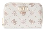 GUESS Emelie Logo SLG Zip Around Wallet M Vanilla Logo