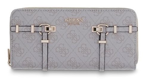 GUESS Leona Logo SLG Zip Around Wallet L Bone Logo