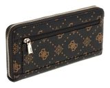 GUESS Emelie Logo SLG Zip Around Wallet L Espresso Logo