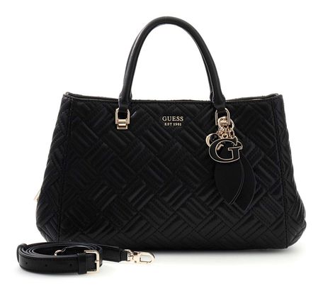 GUESS Sally Triple Compartment Satchel Black