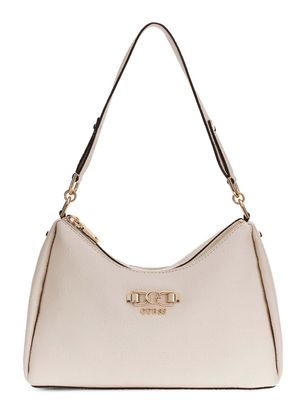 GUESS Anise Double Zip Shoulder Bag Stone Logo