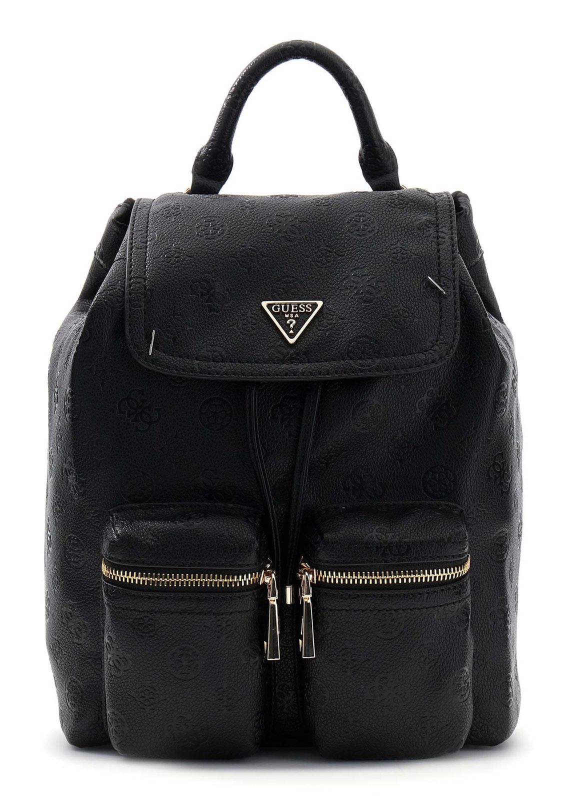 GUESS Manhattan II Flap Backpack Black Logo