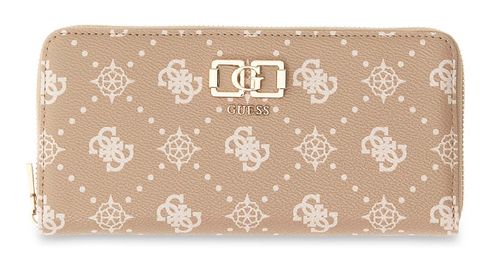 GUESS Emelie Logo SLG Zip Around Wallet L Biscotti Logo