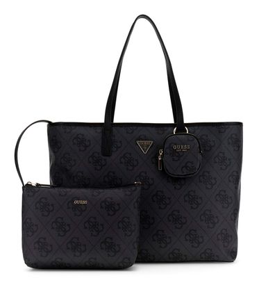 GUESS Power Play II Large Tech Tote Coal Logo