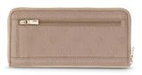 GUESS Anise SLG Zip Around Wallet L Dark Taupe Logo