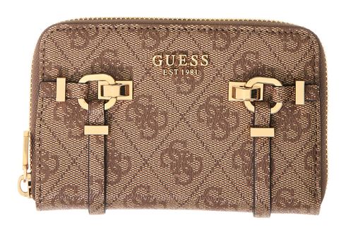 GUESS Leona Logo SLG Zip Around Wallet M Latte Logo