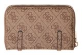 GUESS Leona Logo SLG Zip Around Wallet M Latte Logo