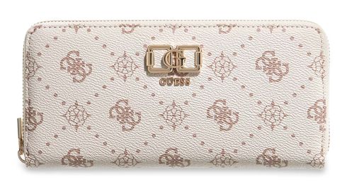 GUESS Emelie Logo SLG Zip Around Wallet L Vanilla Logo