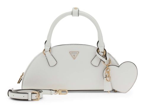 GUESS Isobel Dome Satchel White