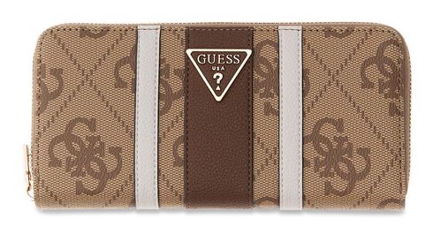 GUESS Laurel II SLG Zip Around Wallet L Latte Logo / Brown