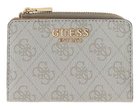 GUESS Laurel II SLG Zip Around Card Case Bone Logo