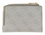 GUESS Laurel II SLG Zip Around Card Case Bone Logo