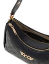 GUESS Anise Double Zip Shoulder Bag Black Logo