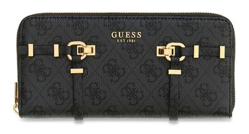 GUESS Leona Logo SLG Zip Around Wallet L Coal Logo