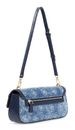 GUESS Dovie Flap Shoulder Bag Denim Logo